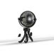 Munchkin Kinderwagen, draagbare mini-ventilator voor wandelwagen met ledverlichting, babybenodigdheden, 360 stuks, met 4 snelheden, zwart