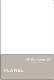 Romanette flanellen laken - Wit - Lits-jumeaux (240x260 cm)