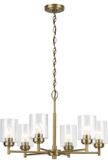 Kichler LED Kroonluchter | 6X E27 Max 60W | Natural Brass