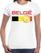 Bellatio Decorations Shoppartners Bv België landen t-shirt met medaille en Belgische vlag - wit - dames - XS