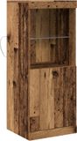 vidaXL LED Dressoir Oudhout 41 x 37 x 100 cm Bewerkt Hout