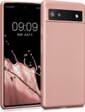 kwmobile telefoonhoesje geschikt voor Google Pixel 6a - Hoesje voor smartphone - Back cover in metallic roségoud
