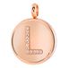 Lucardi Dames Gerecycled just.d stalen hanger roseplated letter kristal - Hanger - Staal - Rosékleurig