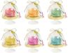Talking Tables Truly Alice Cake Domes set van 6 gekleurde mini taartplateautjes