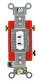 Leviton 1223-2WL 20 Amp, 120/277 Volt, Toggle Locking 3-Way AC Quiet Switch, Extra Heavy Duty Grade, Zelf Grounding, Achter- en Zijdraad, Wit