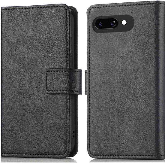 imoshion Hoesje - Geschikt voor Google Pixel 9a - Luxe Bookcase - Zwart