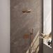 Brauer Copper Edition Thermostatische Regendoucheset Inbouw - Hoofddouche 30 cm - Gebogen Wandarm - Met Drukknoppen - Handdouche Staaf - Doucheslang - Wandaansluitbocht