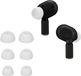 kwmobile 6x coque pour écouteurs intra-auriculaires compatible avec Marshall Motif II ANC - Embouts de remplacement en silicone blanc - 3 tailles