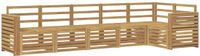 vidaXL - Buiten - bank - set - 6 - st - Wit - Massief - Acacia - Hout