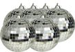 Othmar Decorations discobal kerstballen - 6x - zilver - 10 cm - kunststof