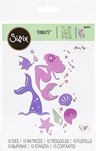 Sizzix Thinlits Die Set 10PK maakt Golven door Olivia Rose, 665314, Veelkleurig, Één Grootte