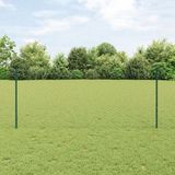 vidaXL Hexagonale omheining met palen, 25 x 1 meter, PVC-coating, groen