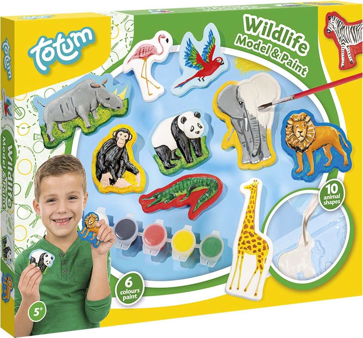 Totum Junior Dieren Gips Set - Wildlife Model & Paint