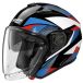 Nolan N40-6 Duetto 343, casque ouvert, Noir Mat/Blanc/Rouge/Bleu, L