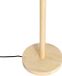 QAZQA Mels - Lampadaire en bois avec abat-jour ovale en velours - 1 ampoule - Naturel