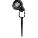V-TAC VT-1126 LED-tuinstekker en aluminium met GU10-fitting 105 x 75 x 245 mm draaibaar zwart IP65