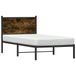 Maison Exclusive Lit en métal design, finition chêne fumé, sans matelas, dimensions 90x190 cm
