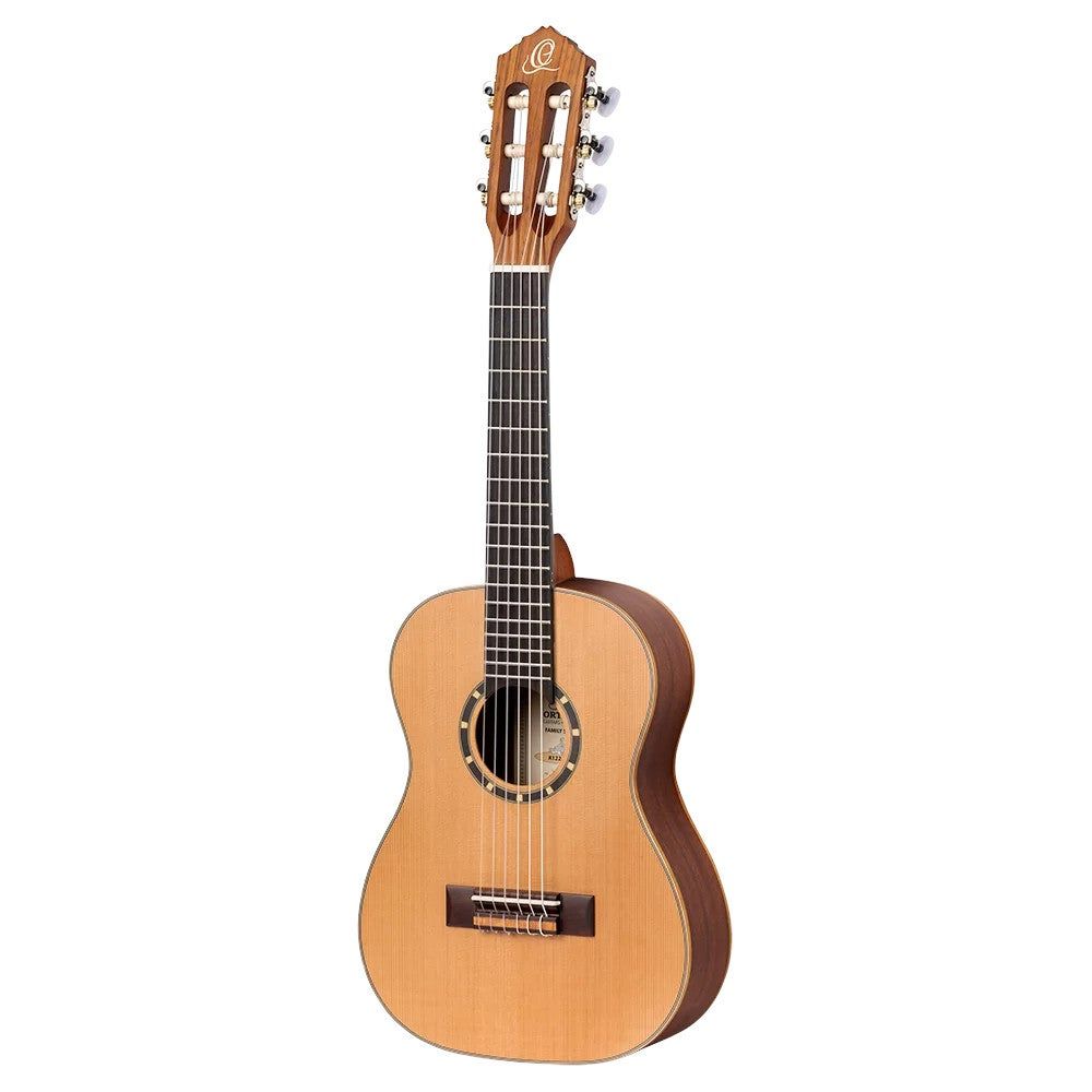 Ortega R122L-1/4 Family Series 1/4-Size Guitar Natural - Left-Handed Classical Guitar with Gigbag