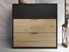 UMPAL Commode 3 portes graphite/chêne artisan