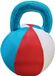 Nobby Pet Hondenspeelbal met handvat, drijvend, stof, blauw/rood/wit
