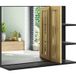 Pangivo Miroir de salle de bain mural avec 4 étagères de rangement en bambou et MDF - 45 x 15 x 58,5 cm
