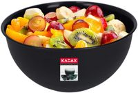 KADAX Kom van kunststof, slakom, stapelbare mengkom, plastic kom, keukenkom, ronde serveerschaal voor keuken, salade, deeg, vaatwasmachinebestendig (5 l, antraciet)