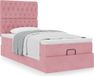 Prolenta Maison Exclusive - Ottomanbed met matrassen, roze, 80x200 cm, fluweel