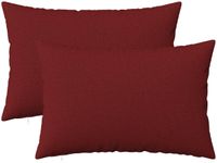 vidaXL - Kussensloop - 2 st - HEERLEN - Wijnrood - 30 x 50 cm - Stof