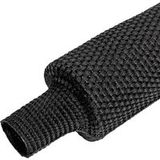 Quadrios 25CA533 Krimpkous van textiel Zwart 8 mm 4 mm Krimpverhouding:2:1 per meter
