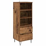 vidaXL Highboard Oud Hout 40 x 36 x 110 cm Bewerkt hout