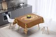 Bonamaison Tafelkleed, Anti-Mold, Sneldrogend, Waterdicht, 100% Polyester Tafellaken, Bruine tinten, 140 x 140 Cm