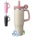 1200 OUTDOUSE PRO 1200 ml Thermosbeker met handvat en rietje, BPA-vrij, 1,2 l, beker voor warme en koude dranken, lichtbruin