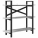 vidaXL Boekenplank Grijs Sonoma Bewerkt hout 102 cm