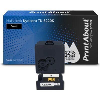 PrintAbout Huismerk TK-5220K Zwart Toner voor Kyocera