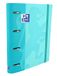 Oxford 400165360 map met 4 ringen, hardcover, rubberen sluiting, blauw, formaat A4