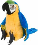 Wild Republic Papegaai Knuffel 30 cm Geel Blauw