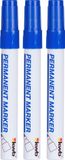 KWB Permanent marker - Watervast - Blauw - 3 stuks