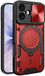 Techsuit Hoesje geschikt voor Apple iPhone 17 - CamGuard Pro Back Cover - Rood