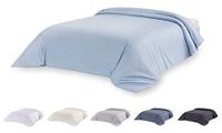 Todocama Dekbedovertrek van microvezel, extra zacht, lichtblauw, bed 105/120-180 x 220 cm