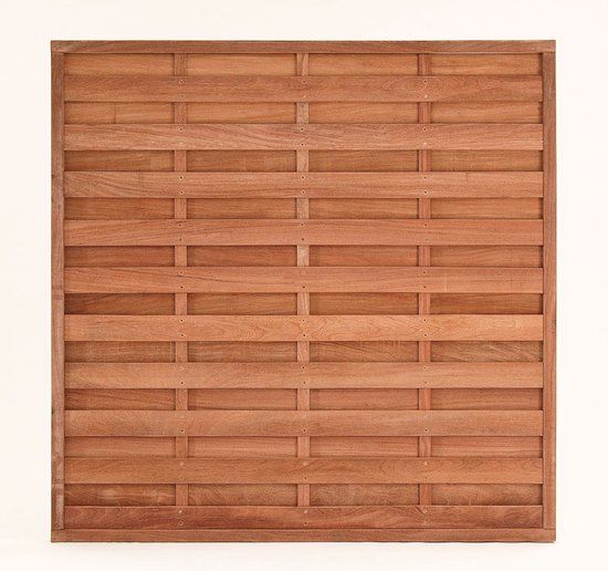 Intergard Schutting hardhout recht met kader 180x180cm