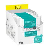 LILLYDOO Vochtige doekjes gezicht & handen 160 stuks (8 x 20), 100% plasticvrij