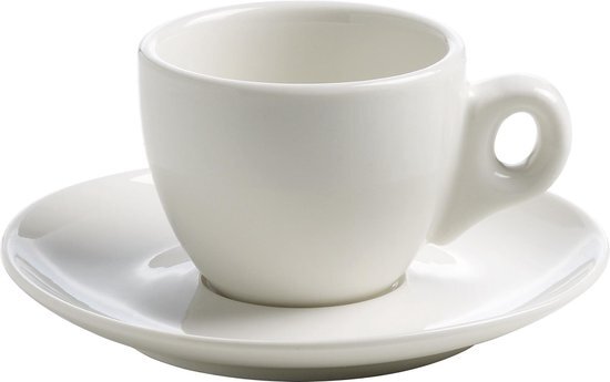 Maxwell & Williams & Williams White Basics Round - Espressokop met Schotel