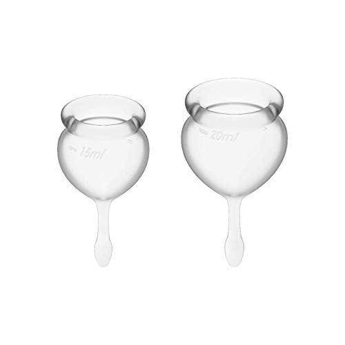 Satisfyer Feel Good Menstruatie Cup set 15 & 20 ML - transparant