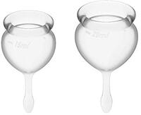 Satisfyer Feel Good Menstruatie Cup set 15 & 20 ML - transparant