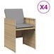 VidaXL Fauteuils de jardin 4 pièces avec coussins poly rotin mélangé beige