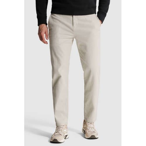 Cast Iron relaxed chino met linnen beige
