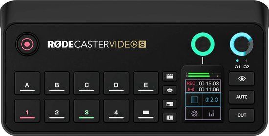 RØDE RØDECaster Video S – Compact All‑In‑One Video‑ en Audiomixer voor Podcasts, Livestreams & Creators