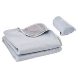 VEVOR Campingdeken, warm stadiondeken, draagbaar, waterdicht en winddicht, polyester, vuurvast, ideaal voor outdoor, picknick, wandelen, evenementen, 2 m x 1,5 m, lichtgrijs