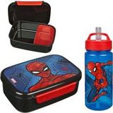 4KidsOnly Spiderman lunchset; lunchbox en drinkfles