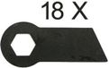 Fuxtec 18 lames de remplacement pour scarificateur, adapté pour Fuxtec FX-BV138, - Acier de haute qualité
